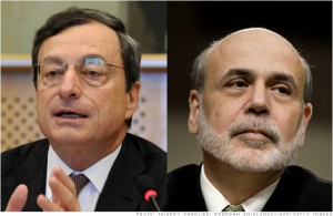 Draghi dan Bernanke hari ini akan berbicara mengenai kebijakan bank sentral yang dipimpinnya