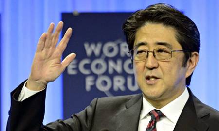 Shinzo Abe dalam Forum Davos 2014 Shinzo Abe dalam Forum Davos 2014
